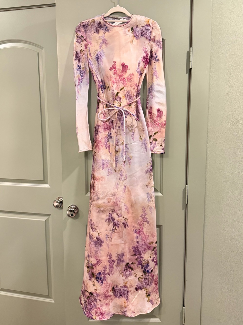 Zimmermann Pastel Floral Maxi Dress in Pink, Purple and Cream - Picture 6 of 7